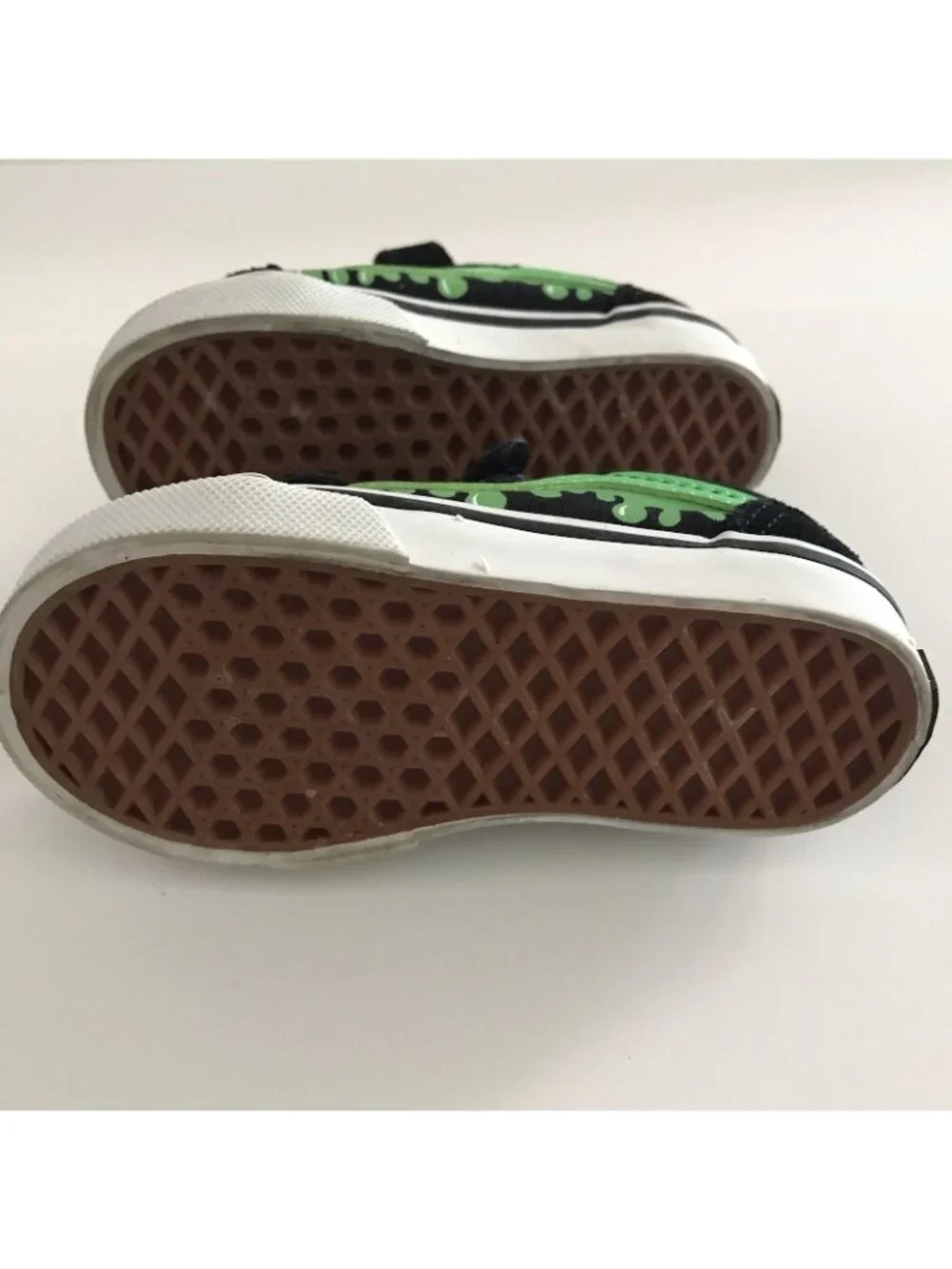 Vans Shoes Slime Old Skool Toddler Boy 5 Glows Black Green Skater Sneaker Suede